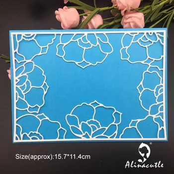 Kalıp Kesim Metal Kesme Dikdörtgen Gül çiçek Scrapbooking Albümü Papercraft El Yapımı Kart şablon kesici Yumruk Kalıp Alınacutle
