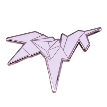 Karikatür Origami Unicorn Bıçak Broş Metal Rozet Yaka Pin Ceket Kot moda takı Aksesuarları Hediye