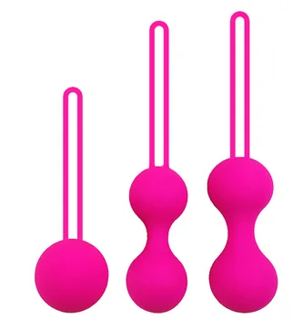 kegel topları seks oyuncakları kadınlar için 3 takım rahat silikon malzeme seks vajina topları giyilebilir Vajinal eğitim topu dambıl