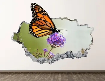 Kelebek Duvar Çıkartması-Çiçek 3D Çökerttiğini duvar sanatı yapışkanı Çocuk Odası Dekor Vinil Ev Posteri Özel Hediye KD951