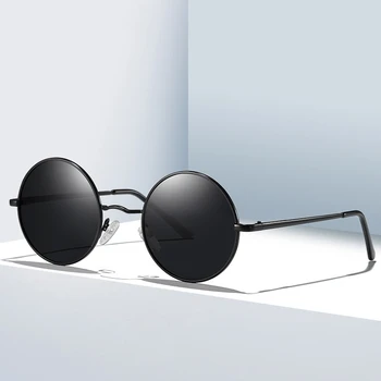 Klasik Yuvarlak Çerçeve Polarize Güneş Gözlüğü erkek Retro Güneş Gözlüğü kadın Moda güneş gözlüğü Sürüş Gözlük Gafas De Sol Adam