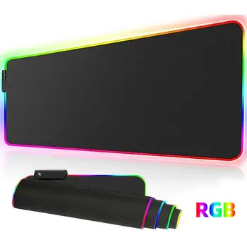 Klavye Pedi Aydınlık kaymaz RGB Aydınlatma Rahat Su Geçirmez Renkli Yüzey Mouse Pad Halı sümen коврик для мыши