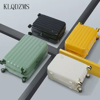 KLQDZMS Bagaj Moda Taşınabilir Yeni Bavul Kadın PC Çizilmeye dayanıklı tekerlekli çanta Evrensel Tekerlek Kayıt Şifre Kutusu