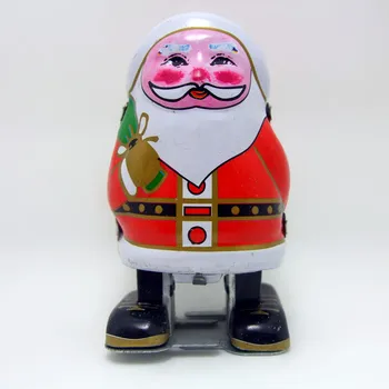 [Komik] Yetişkin Koleksiyonu Retro kurmalı oyuncak Metal Teneke Noel Baba Mekanik oyuncak Clockwork oyuncak figürler modeli çocuklar hediye