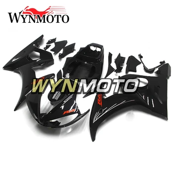 Komple ABS Enjeksiyon Plastik Laminer Akış Yamaha YZF R6 Yıl 2005 Için Motosiklet Fairing Kiti Cowlings Siyah Vücut Çerçeveleri