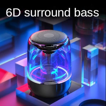 Kristal cam kablosuz Bluetooth hoparlör, moda bas bilgisayar, TWS küçük stereo