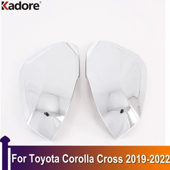Krom dikiz aynası Kapağı Toyota Corolla Cross 2019 İçin 2020 2021 2022 Dikiz Aynaları Trim Kılıf Kapağı Aksesuarları