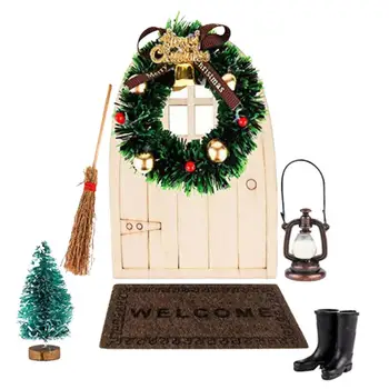 Küçük Peri Kapı 12cm Noel Peri Kapı Seti İle 7 ADET Noel Aksesuarları Peri Masalı Fikir Zanaat Faaliyetleri Noel Kapalı
