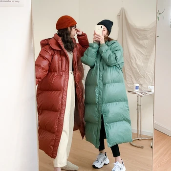 Kış 2023 Kadın Ceket Cep Fermuar Pamuk Yastıklı Kapşonlu Parkas Coat Kalın Sıcak Gevşek Rahat Büyük Boy Kadın Ropa De Mujer