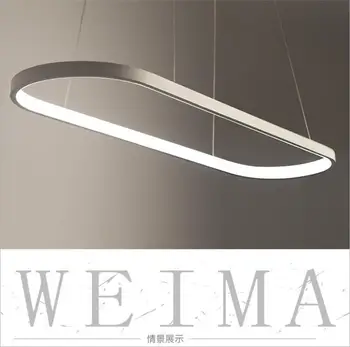 LED halka kolye ışık Oturma Odası Aydınlatma İçin İskandinav Sanat Gri Beyaz Asılı yatak odası için lamba yemek odası bar ışığı fikstür