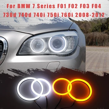 LED SMD pamuk ışık Switchback melek göz ışık halkası DRL kiti BMW 7 serisi için F01 F02 F03 F04 730d 740d 740i 750i 760i 2008-2012