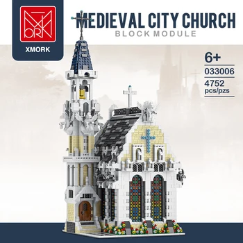 Lego ile uyumlu Setleri Streetscape Şehir Mimarisi Modelleri, Ortaçağ Kiliseleri, Modüler oyuncak inşaat blokları, çocuk Hediyeleri