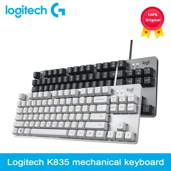 Logitech K835 Mekanik klavye Kablolu Oyun Klavyesi TKL 84-key yüzen klavye Masaüstü Dizüstü PC İçin Ofis Oyun Klavyesi