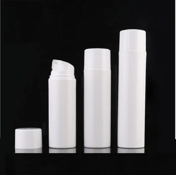 Losyon/emülsiyon/krem/serum/fondöten/cilt bakımı kozmetik ambalajı için 100ML bütün beyaz plastik havasız şişe