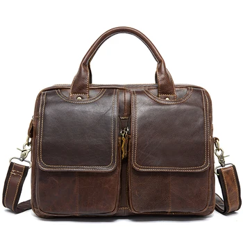 Luufan erkek hakiki deri çanta erkekler için iş omuz çantası erkekler evrak çantası deri laptop çantası erkek ofis evrak çantası