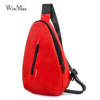 Lüks Marka Kadın Göğüs çantası Siyah Kırmızı Renk 2019 Yeni Moda Eğlence erkek basit omuz çantası Geri Anti-hırsızlık Cep