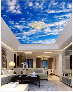 Manzara duvar kağıdı duvar resimleri Gökyüzü mavi tavan oturma odası yatak odası tavan 3d duvar resimleri