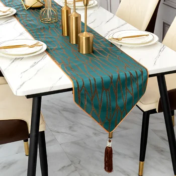 Masa bayrağı 30x210 cm Modern ışık lüks masa bayrağı yüksek hassasiyetli jakarlı masa dekoratif şerit masa bayrağı kumaş masa örtüsü