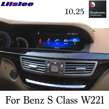 Mercedes Benz S W221 S280 S300 S350 2006 ~ 2013 NTG Liislee Araba Multimedya Oynatıcı NAVI CarPlay Radyo 10.25 İNÇ GPS Navigasyon