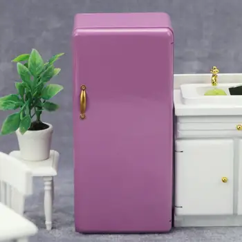 Mini Buzdolabı Yenilik Çekici Gerçekçi Dollhouse Sahne Simülasyon Buzdolabı Dollhouse Buzdolabı