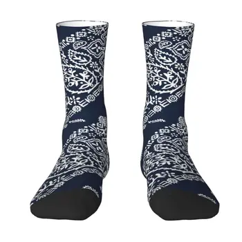 Moda Baskı Bandana Desen Çorap Kadın Erkek Sıkı Yaz Sonbahar Kış Ekip Çorap