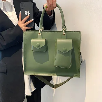 Moda Büyük Kapasiteli omuzdan askili çanta Tasarımcısı Pu Deri Bayan Crossbody Çanta Lüks Büyük Alışveriş 2022 Yeni Çantalar ve Çanta