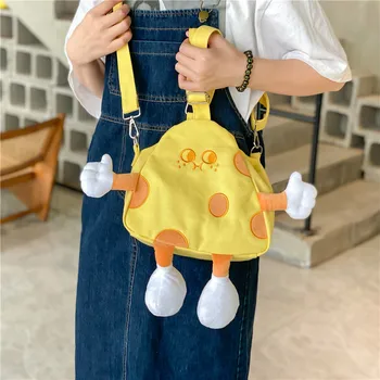 Moda kadın komik peynir çanta 2022 yeni kişilik yaratıcı askılı çanta sevimli kız hamburger omuzdan askili çanta