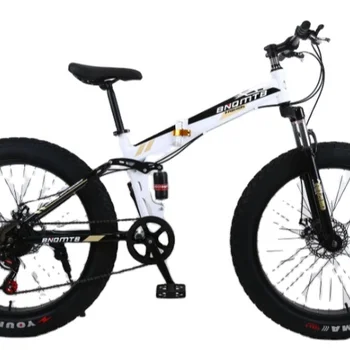 moda katlanır bisiklet 26 inç yağ bisiklet 4.0 lastik katlanır yağ bisiklet çift disk fren ile iyi fiyat