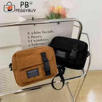 Moda Omuz Crossbody Çanta Düz Renk postacı çantası Rahat Retro Ayarlanabilir Kayış Seyahat Ofis Kadın Çantası