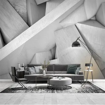 Modern minimalist 3D üç boyutlu endüstriyel tarzı duvar kağıtları ev dekor duvar kağıdı yatak odası dekorasyon duvar kağıdı