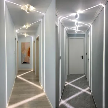 Modern RGB LED tavan ışık su geçirmez iç ve dış duvar lambası balkon yatak odası koridor yaratıcı tavan lambası uzaktan kumanda