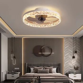 Modern tavan vantilatörleri ile led ışık uzaktan kumanda iskandinav düşük profilli tavan vantilatörü için ışıkları ile oturma yemek odası yatak odası Fan