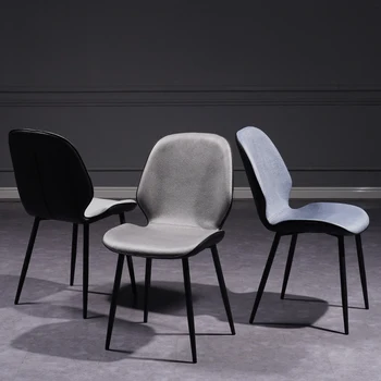 Modern Yemek Sandalyesi Deri Rahat Lüks İskandinav Yemek Sandalyesi Mobil Tasarım Ofis Cadeiras De Jantar dış mekan mobilyası