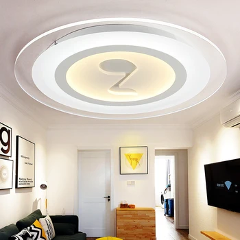 Modern Yuvarlak Ultra İnce Donanım akrilik LED Tavan yatak odası için lamba Oturma Odası Kişilik Gömme Montaj LED iç mekan aydınlatması