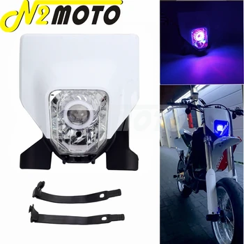 Motosiklet LED Far Far İşık Supermoto Fairing FC 250 350 450 FX 350 450 TE FE 125-501 Kir Bisiklet Enduro Kafa Lambası