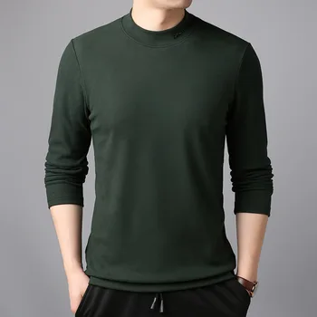 MRMT 2022 Marka Yeni erkek Tişörtü Yarı yüksek Yaka Düz Renk Kazak Erkek Uzun Kollu Kazak