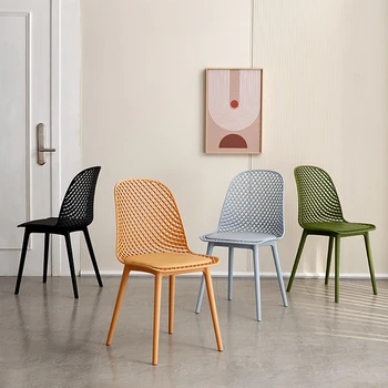 Mutfak Plastik yemek sandalyeleri Salonu Restoran Bekleyen Modern Makyaj İskandinav Sandalyeler Ergonomik Yatak Odası Cadeira dış mekan mobilyası