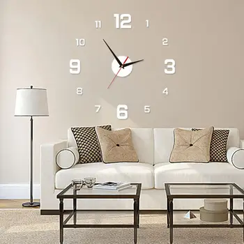 Mükemmel akrilik saat hafif geçiyor saat sessiz moda aydınlık duvar akrilik saat dekoratif