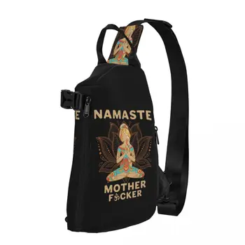 Namaste Anne Çiçek Göğüs Çanta Çocuk Komik Kelimeler seyahat omuz çantası Estetik Özel Crossbody Çanta Okul Streetwear askılı çanta