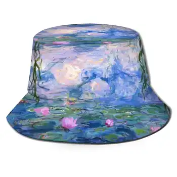 Nilüferler Unisex Yaz Açık Güneş Koruyucu Şapka Kap Claude Nilüferler Su Yağı Ism Çiçekler Çiçek Göl Fransa Fransız Gölet