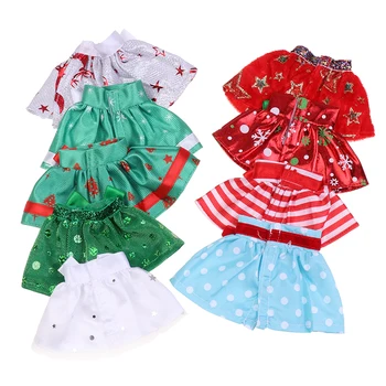 Noel Elf Bebek Peri Kırmızı Elbise Yay Etek Elbise Oyuncaklar Çocuklar Çocuklar İçin noel hediyesi Elfler oyuncak bebek giysileri Aksesuarları Yeni