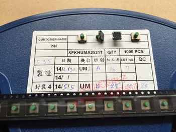 Orijinal Yeni 100 % SFKHUMA2521T dokunmatik anahtarı 6*6*5 yeşil düğme SMD 4pin