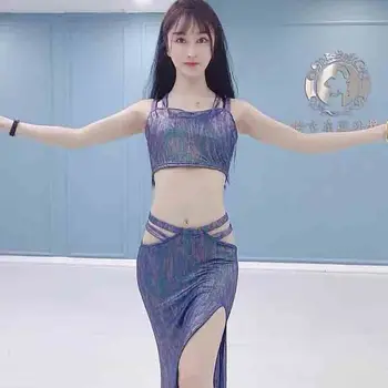 Oryantal Dans 2022 Yaz Yeni Oryantal Dans Elastik Eğitim Takım Elbise Yetişkin Kadın Radyasyon Parlayan Performans Kadın Takım Elbise Oryantal