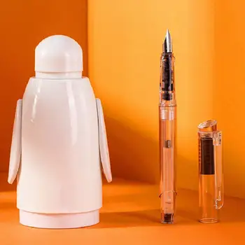 Otomatik Mürekkep dolma kalem Pürüzsüz Yazma Plastik Şeffaf Öğrenci Kırtasiye