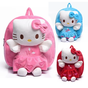 Peluş Sırt Çantaları Hellokitty Anime Kawaii Oyuncaklar Çanta Omuz Çantaları Çocuk Anaokulu Kız Doğum Günü Hediyeleri için Bir Çanta