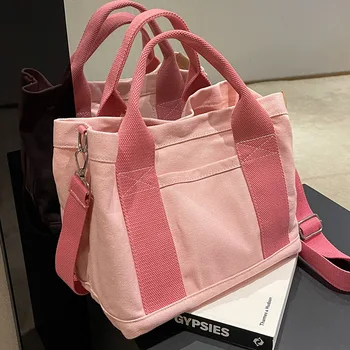 Pembe bez alışveriş çantası Kadınlar İçin Çok cep Çanta askılı çanta 2022 Yeni Büyük Kapasiteli kadın Çantası omuzdan askili çanta