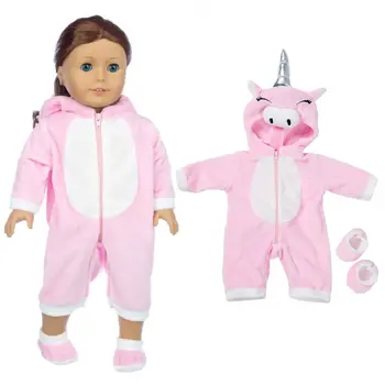 Pembe Tulumlar + Ayakkabı için Uygun Amerikan Kız oyuncak bebek giysileri 18 inç Bebek, Noel Kız Hediye(sadece giysi satmak)