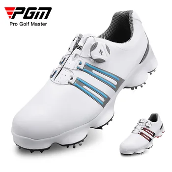 PGM Spik ile Profesyonel Golf Ayakkabıları Erkekler Hakiki Deri Golf Sneakers Açık Hafif Yürüyüş Sneakers Erkek Footwears