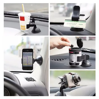 Plastik Evrensel Siyah Araba Oto 360 ° Dönen Telefon Dashboard Cam Montaj GPS Tutucu İç Parçaları Araba Aksesuarları
