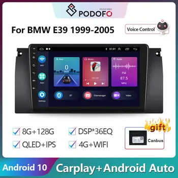 Podofo 4G Android 10 Araba Radyo Multimedya Video Oynatıcı BMW E39 1999-2001 2002 2003 2004 2005 Navigasyon GPS 2 din Stereo
